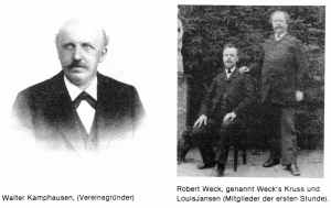 (von Links) Walter Kamphaus (Vereinsgründer), Robert Weck, Lous Jansen vereinsgruender